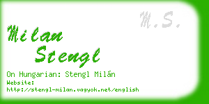 milan stengl business card