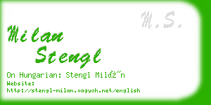 milan stengl business card